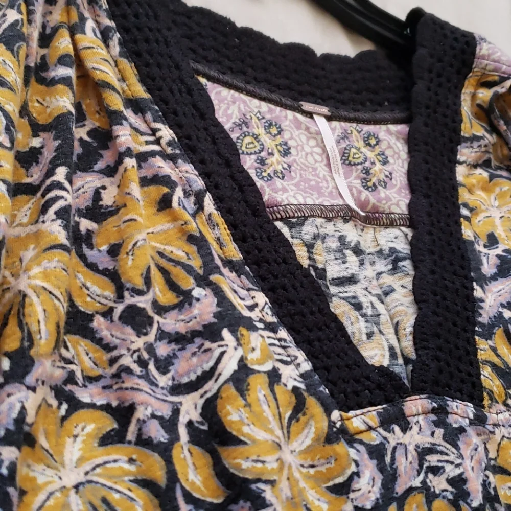 Free People Leilani Floral Black Combo